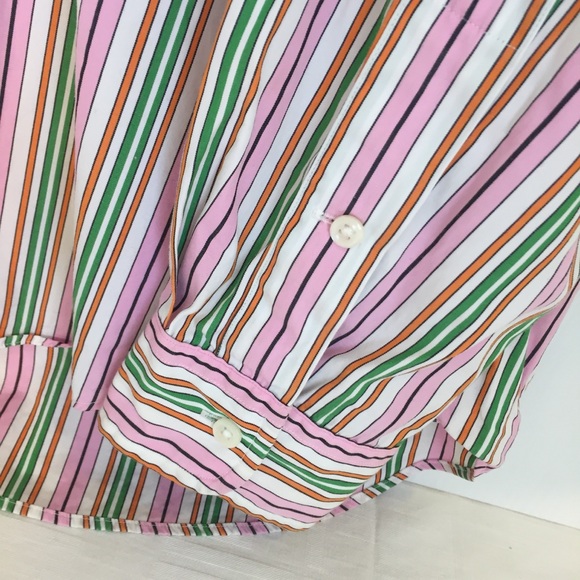 RALPH LAUREN sz 16 button up shirt pink green - Picture 4 of 15